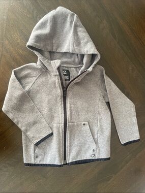 GAP Kids Light Gray Full-Zip Gap Fit Hoodie
